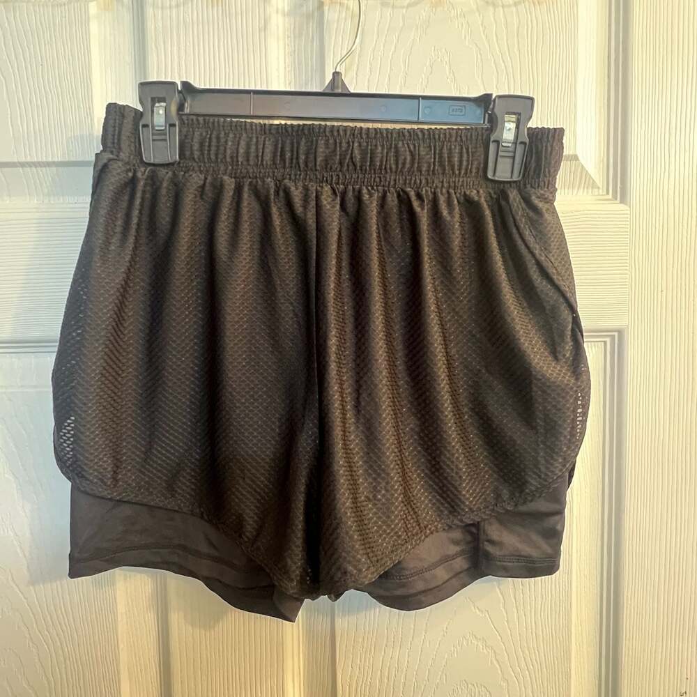 Jack Smith Black Mesh 2-in-1 Running Shorts with Liner Size Medium